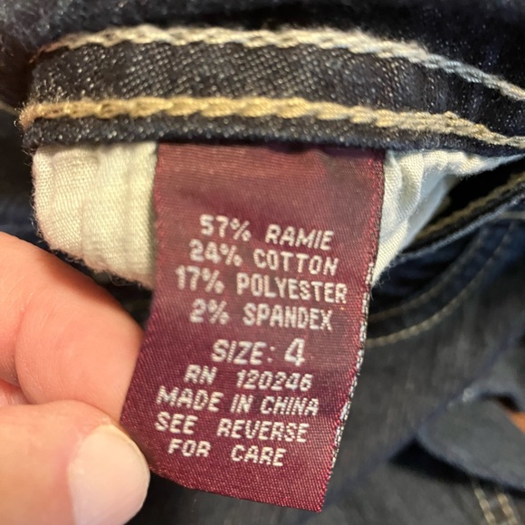 VTG Angels Dark Wash Denim Jeans Size 4 - Picture 4 of 8